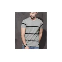 Mens Striped Round Neck T-Shirt 