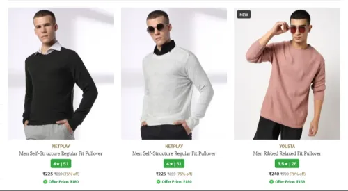 Image of Men's sweaters starting at ₹225