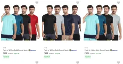 Mens T Shirts 4Pcs From ₹372