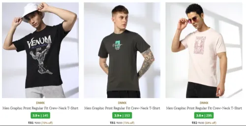 Image of Men's t-shirts starting ₹81