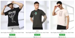 Mens t-shirts starting ₹81