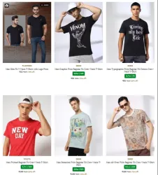 Mens T-shirts Starting at ₹52