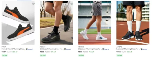 Image of Men’s Top Brands Sports Shoes Minimum 75% Discount.