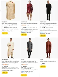 Men Sherwani set Minimum 70% Discount