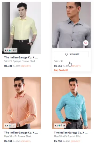 Image of The Indian Garage Co. Men Formal Shirt Flat 82% Discount 