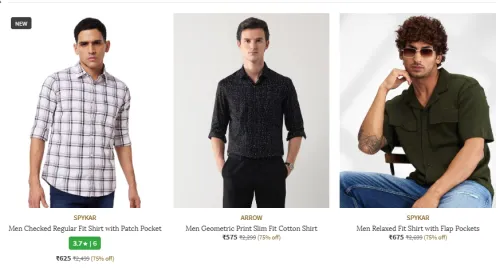 Image of Men Shirt Minimum 70% Discount