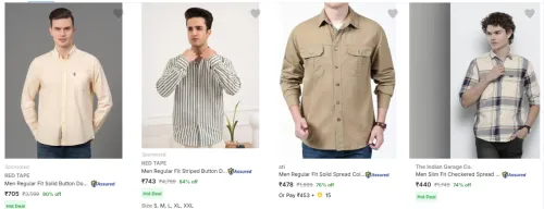 Image of Men Shirt Minimum 70% Discount