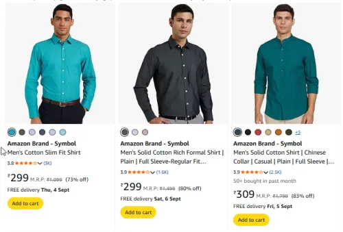 Image of Men Shirt Minimum 80% Discount