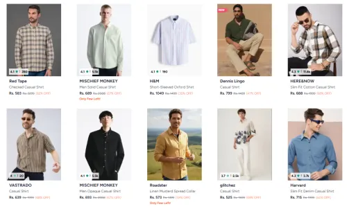 Image of Men Shirt Minimum 80% Discount 