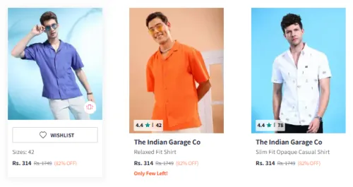 Image of Men Shirt Minimum 80% Discount