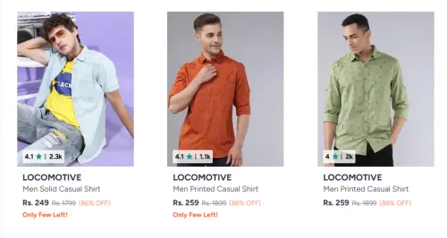 Image of Men shirt Starting @ ₹137