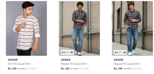 Image of Men Shirt Starting @ ₹199