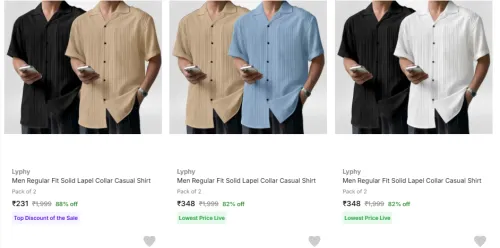 Image of Men Shirt Starting @ ₹231