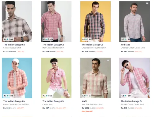 Image of Men Shirt Starting @ ₹259