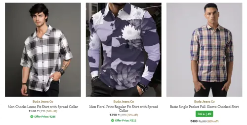 Image of Men Shirt Starting @ ₹338