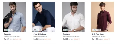 Image of Men Shirt Starting @ ₹607