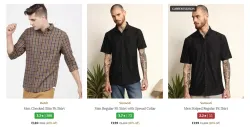 Men shirts starting @ ₹180