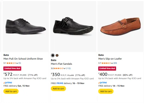 Image of Men Shoes Minimum 80% Discount