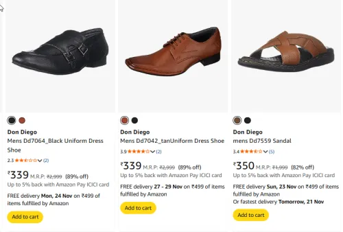Image of men Shoes Starting @ ₹339