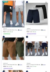 Men Shorts Starting @ ₹237