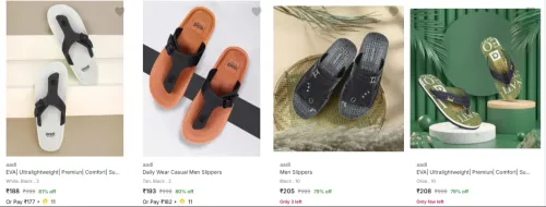 Image of Men Slippers up to 81% discount