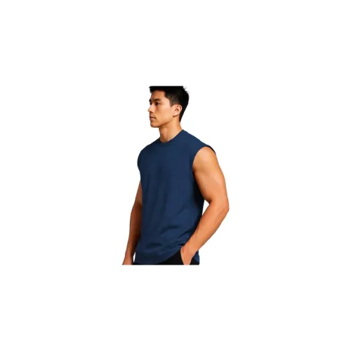 Image of Men Solid Sleeveless T-Shirt