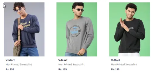 Image of Men Sweatshirt Starting @ ₹199