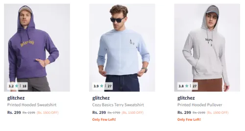 Image of Men Sweatshirt Starting @ ₹299