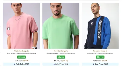 Image of Men T-shirt Minimum 60% Discount