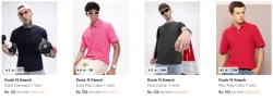 Men T-shirt Starting @ ₹131