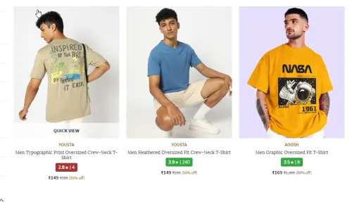 Image of Men T-shirt Starting @ ₹149