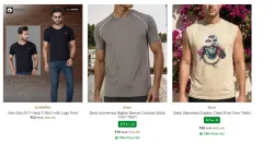 Men T-shirt Starting @ ₹52