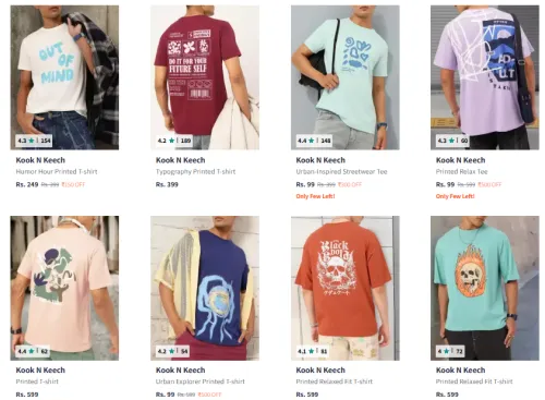 Image of Men T-shirt Starting @ ₹99