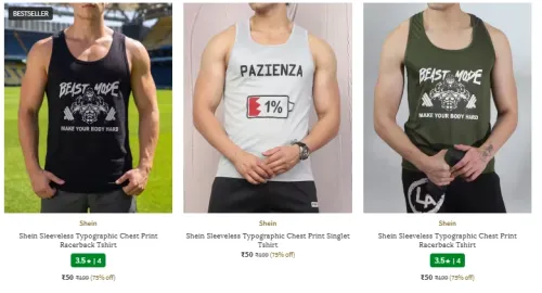 Image of Men T shirts Starting @ ₹50