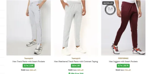 Image of Men Trackpants Starting @ ₹164