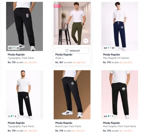 Image of Men Trackpants Starting @ ₹167