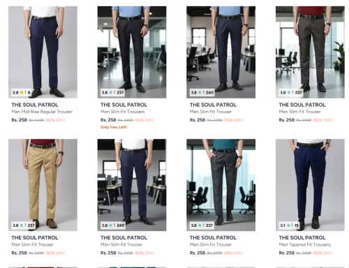 Image of Men Trouser Starting @ ₹258