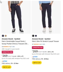 Men Trouser Starting @ ₹269