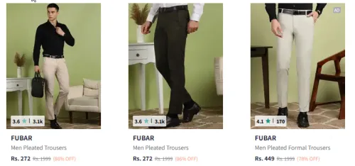 Image of Men Trouser Starting @ 272