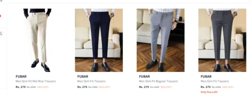 Image of men Trouser Starting @ ₹279
