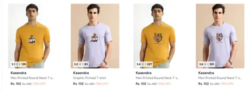 Image of Men Tshirt Starting @ ₹102