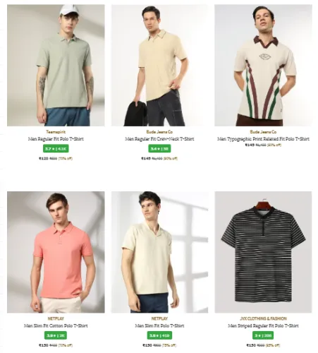 Image of Men Tshirt Starting @ ₹120