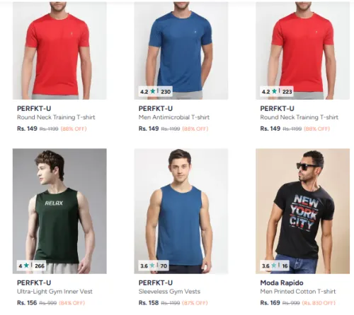 Image of Men Tshirt Starting @ ₹139