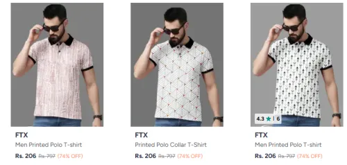 Image of Men Tshirt Starting @ ₹154