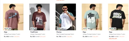 Image of Men Tshirt Starting Minimum 70% Discount