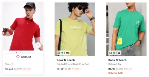 Image of Men Tshirt Starts @ ₹99