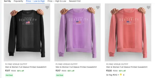 Image of Men & Women Sweatshirt Starting @ ₹317
