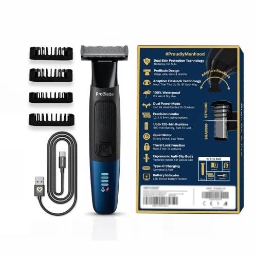Image of MENHOOD ProBlade 3-in-1 Hybrid Trimmer Shaver for Men 120 Min Runtime