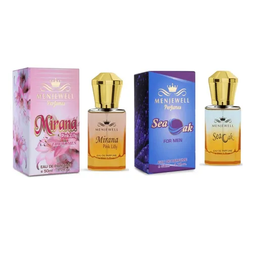 Image of Menjewell Perfume Set For Couple Gift Pack Perfume Combo| Edp Perfume Gift Set|Gift For Her| Gift For Him| 100ML (50ML*2