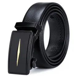 Mens Black Leather Formal Belt